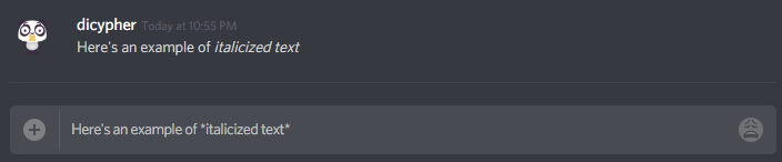 Discord Italic Text Formatting - Writebots