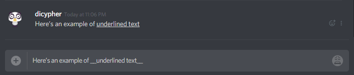 Discord Underlined Text Formatting - Writebots