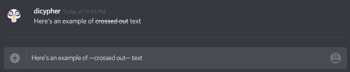 Discord Strikethrough Text Formatting - Writebots