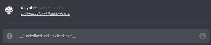 Discord Underlined and Italicized Text Formatting - WriteBots