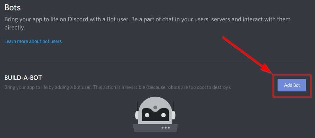 Discord Bot - Click Add Bot