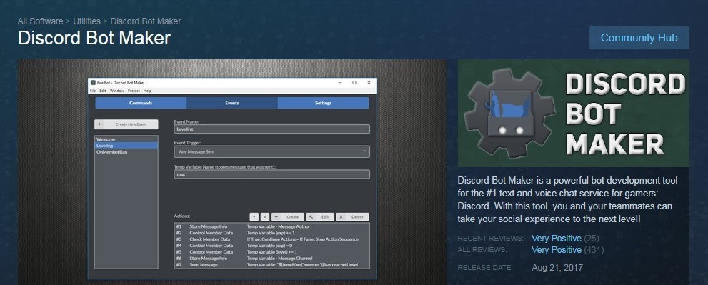 Discord Bot Maker on Steam